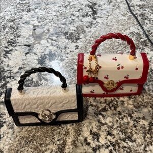 Chic Cherry and Floral Mini Bag Set